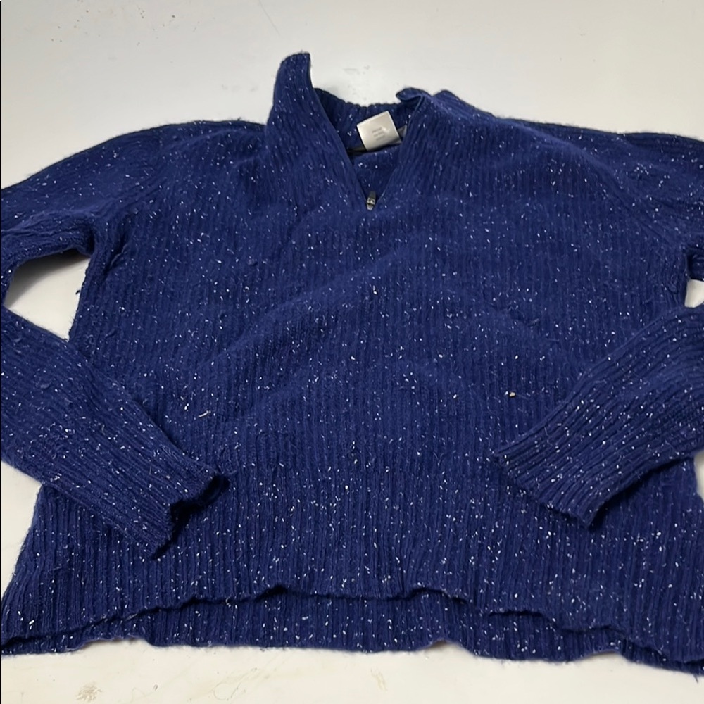 The North Face Small Blue Quarter Zip Long Sleeve Fleece Sweater